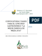 Convocatoria y Bases para El Concurso Gatronomico de La Mejor Fanesca de Mejia 2016 1