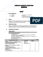 Sílabo Introducción A La Investigación, Cámara de Comercio Huánuco 2017