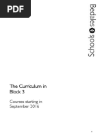 The Curriculum in Block 3