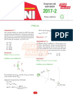 Solucionario Física y Química Examen UNI 2017-2