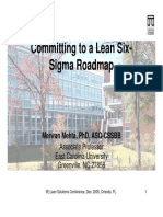 Committing To A Lean Six-Sigma Roadmap: Merwan Mehta, PHD, Asq-Cssbb