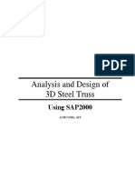 SAP2000 Example 3D Steel Truss PDF