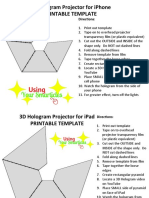 3 D Hologram Projector Template