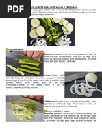 Tipos de Cortes para Hortalizas y Verduras