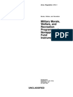 Army Regulation 215 - 1 Military Morale, Welfare and Recreation Programs and Nonappropriated Fund Instrumentalities