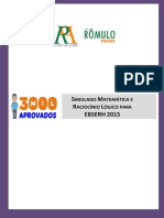 Simulado de Raciocínio Lógico EBSERH 2015 COMENTÁRIOS PDF