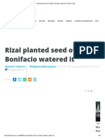 Rizal Planted Seed of Revolution Bonifacio Watered It - Inquirer News