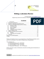 Writing A Literature Review: G.Perkin@lboro - Ac.uk