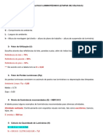 Método para Cálculo Luminotécnico