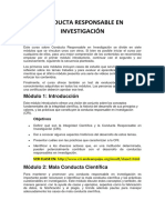 Conducta Responsable en Investigación