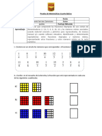 Prueba de Fracciones Impropias para Quinto Básico