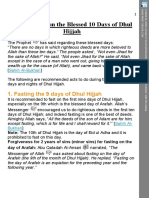 Things To Do On The Blessed 10 Days of Dhul Hijjah PDF