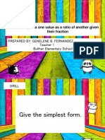 Lesson 1 - Express One Value As A Ratio of Another Given: Their Fraction