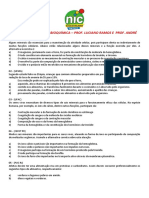 Lista de Exercícios de Bioquímica PDF