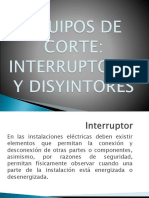 Equipos de Corte Interruptores y Disyuntores