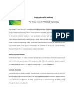 Instructions For Authors - Korean Iournal of Chemical Engineering