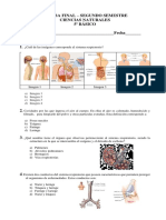 PRUEBA FINAL de Ciencias 5°