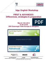 Cambridge English Workshop First & Advanced: Differences, Strategies & Preparation