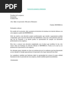 Carta de Renuncia Voluntaria