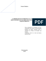 A Liberdade de Expressão e o Passado - Desconstrução Da Ideia de Um Direito Ao Esquecimento