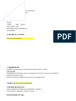 Modelo de Planificación para TALLERES