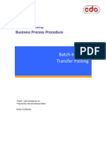 BPP of Transfer Posting Material-to-Material (Batch-to-Batch) MISMMM