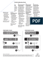 Behringer Firepower Fca1616 Instruction Sheet 751812