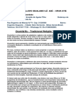 A Religião Tradicional Yuruba - Orumila.Ifa