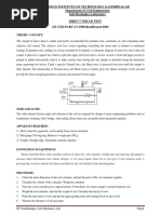 Direct Shear Test - Lab Manual