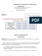 Doctoral Comprehensive Examinations in Education Model Questions