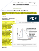 Thermodynamic Product Vs Kinetic Product