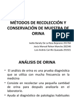 Equipo 2 Métodos de Recolección y Conservación de Muestra de Orina