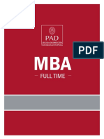 Brochure MBA Full Time PAD