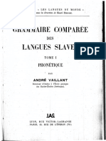 (Collection - Les Langues Du Monde - ., Série Grammaire, Philologie, Littérature - , 6.) André Vaillant-Grammaire Comparée Des Langues Slaves. Tome I, Phonétique.-I.A.C. (1950)