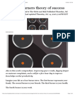 The Four-Burners Theory of Success - The Globe and Mail