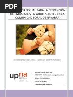 Educación Sexual para La Prevención de Embarazos Navarra PDF