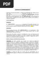 Contrato de Arrendamiento