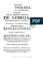 1735 - Reglas de Ortografia en La Lengua Castellana - Antonio de Lebrija - Madrid, 1735 PDF