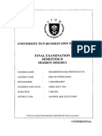 BSM 2913 (Engineering Mathematics Iii)