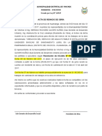 Acta de Reinicio de Obra