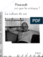 Michel Foucault-Qu'est-ce Que La Critique - Suivi de La Culture de Soi-Vrin (2015) PDF