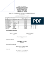 District Ranking Forms & Certification