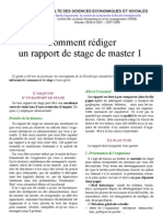 Comment Rédiger Un Rapport de Stage de Master 1