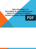 Valores Cristianos y Su Influyencia en Los Alumnos