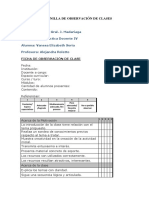 Modelo de Planilla de Observacion de Clases