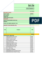 Sri Sri Tattva - Distributor Order Form