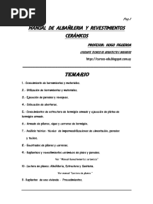 Manual de Albañileria y Revestimientos Cerámicos