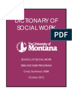 Social Work Dictionary From University of Montana