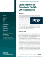 Optical Properties and Failure Load of Thin CAD: CAM Ceramic Veneers