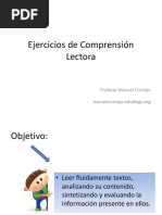 Ejercicios de Comprension Lectora